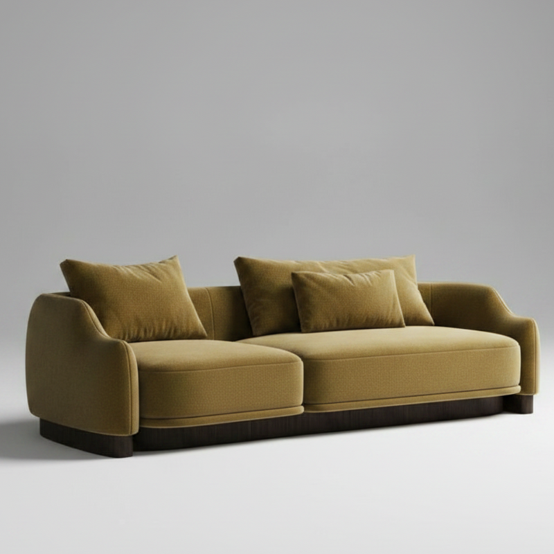 Moss Silhouette — Curved Chaise Sofa, made to order by Wooden Empiro — view 2