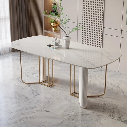 Metaphor White Luxury Modern Dining Set