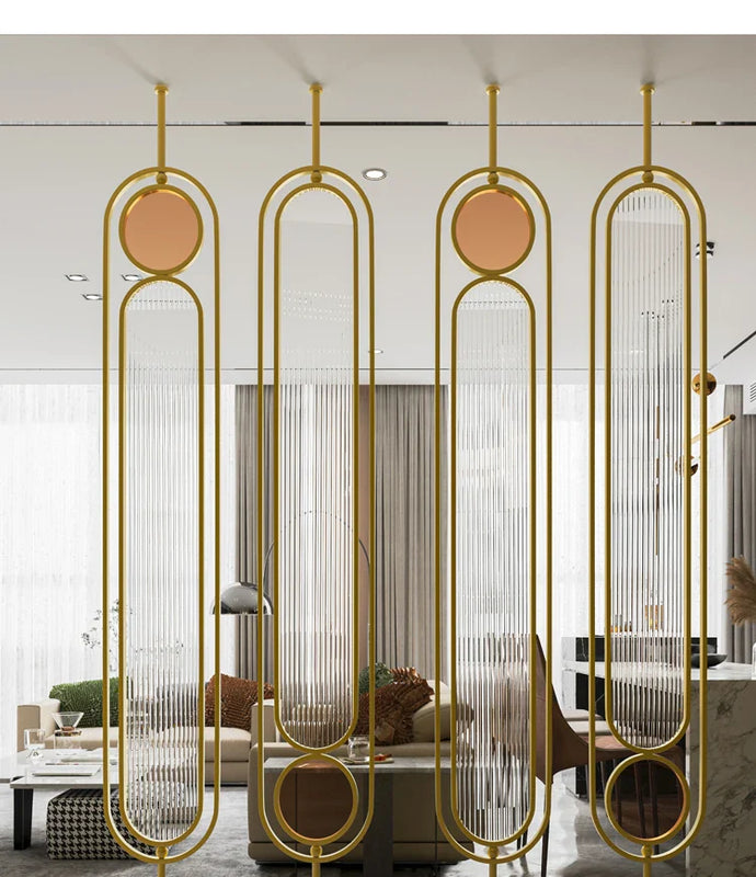 Metal Fluted Glass Partition