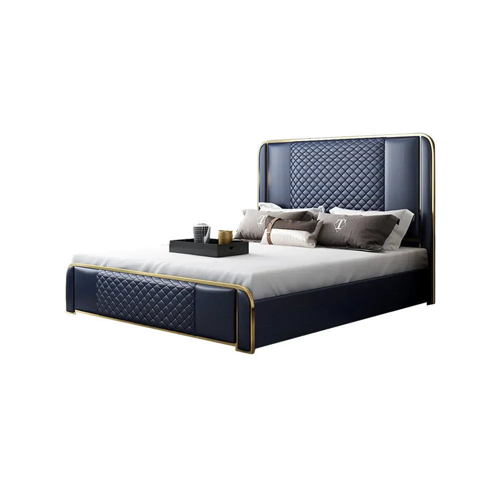 Robust Modern Faux Leather King Size Bed With Storage