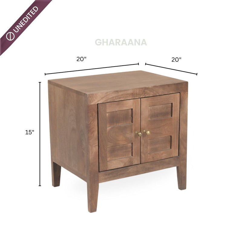 Isha Wooden Bedside Table