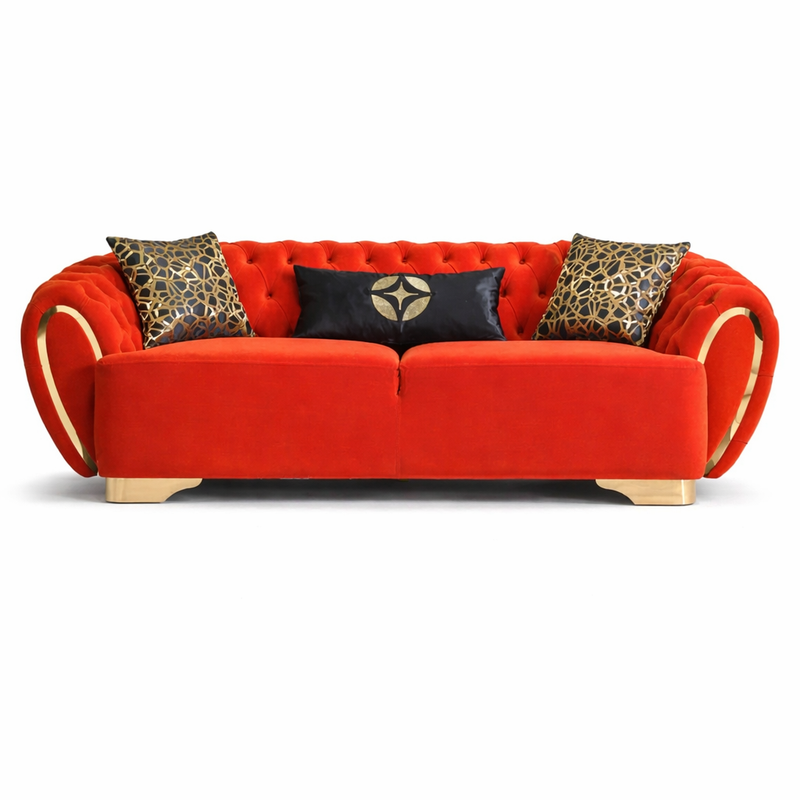Milano Modern Luxury Chesterfield Designer Sofa Set