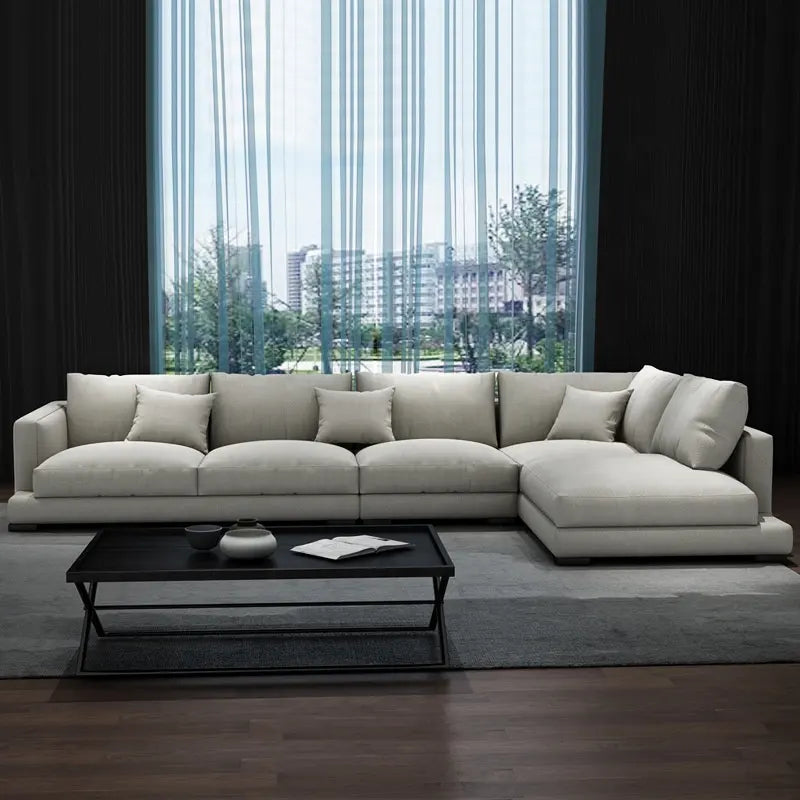 Titanic Modern Luxury Deep White Sectional  Large Corner Sofa