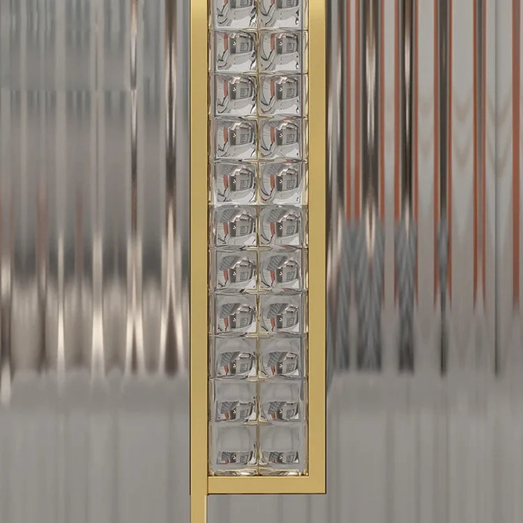 Trama Modern Fluted Glass Metal Partition