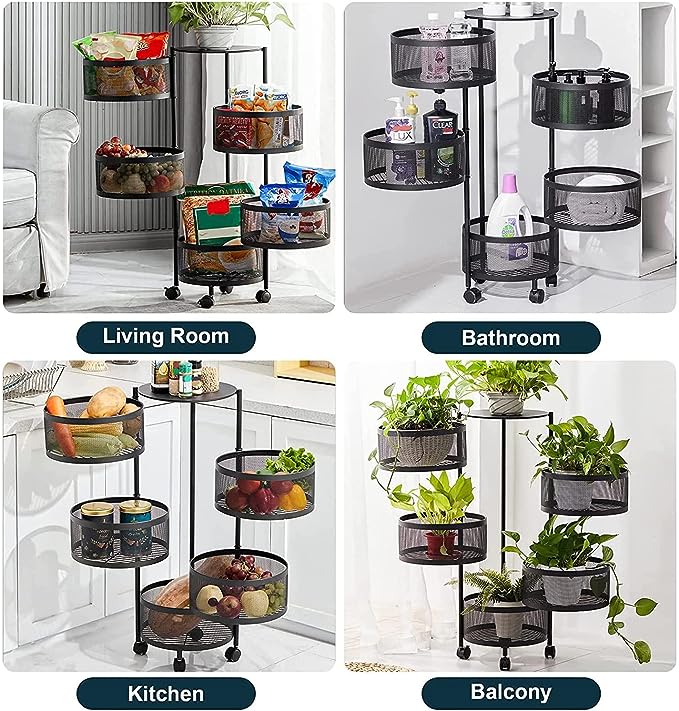 Manya Multifunctional Rotating Storage Cart