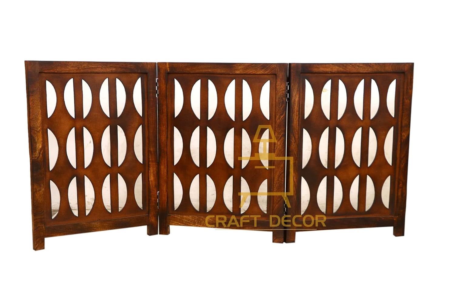 CRAFT DECOR Wooden Baby Safety Gate/Staircase Gate Kid Pet Safety Fence/Freestanding Fold-able Safety Gate for Child/Portable Safety Gate Extension/Wooden Pet Gate