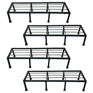 Niyara || Metal Planter Stand || Plant Stand for Pots|| Outdoor Plant Stand (set of 4, Square stand)