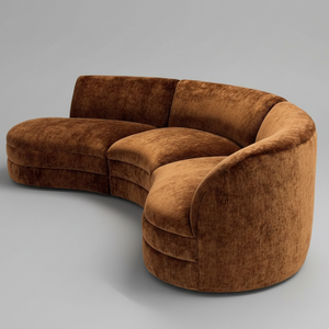 Copper Orbit — Curved Sectional Sofa, made to order by Wooden Empiro — view 2