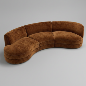 Copper Orbit — Curved Sectional Sofa, made to order by Wooden Empiro — view 4
