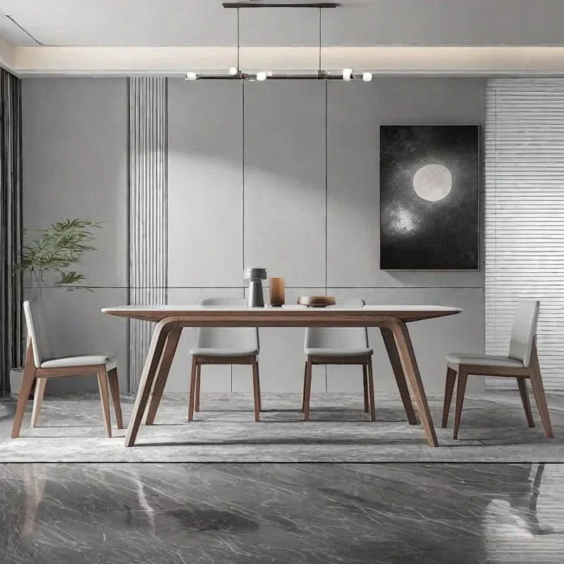 Alivia Luxury 6 Seater Dining Table Set - Wooden Empiro