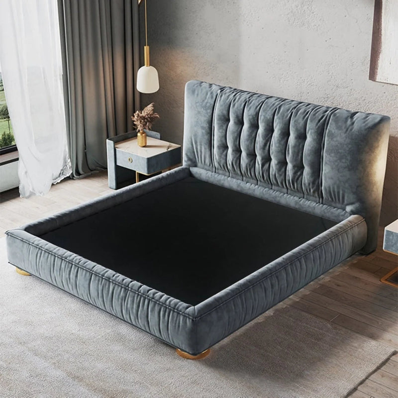 Modern Luxe Upholstered Grey Bed