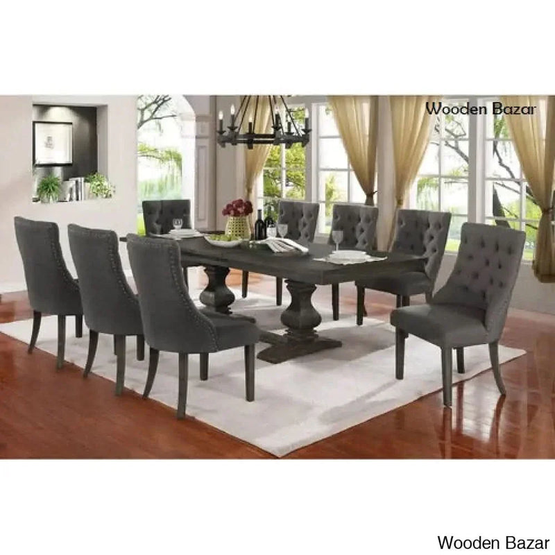 8 seater Dining Table set in teak wood