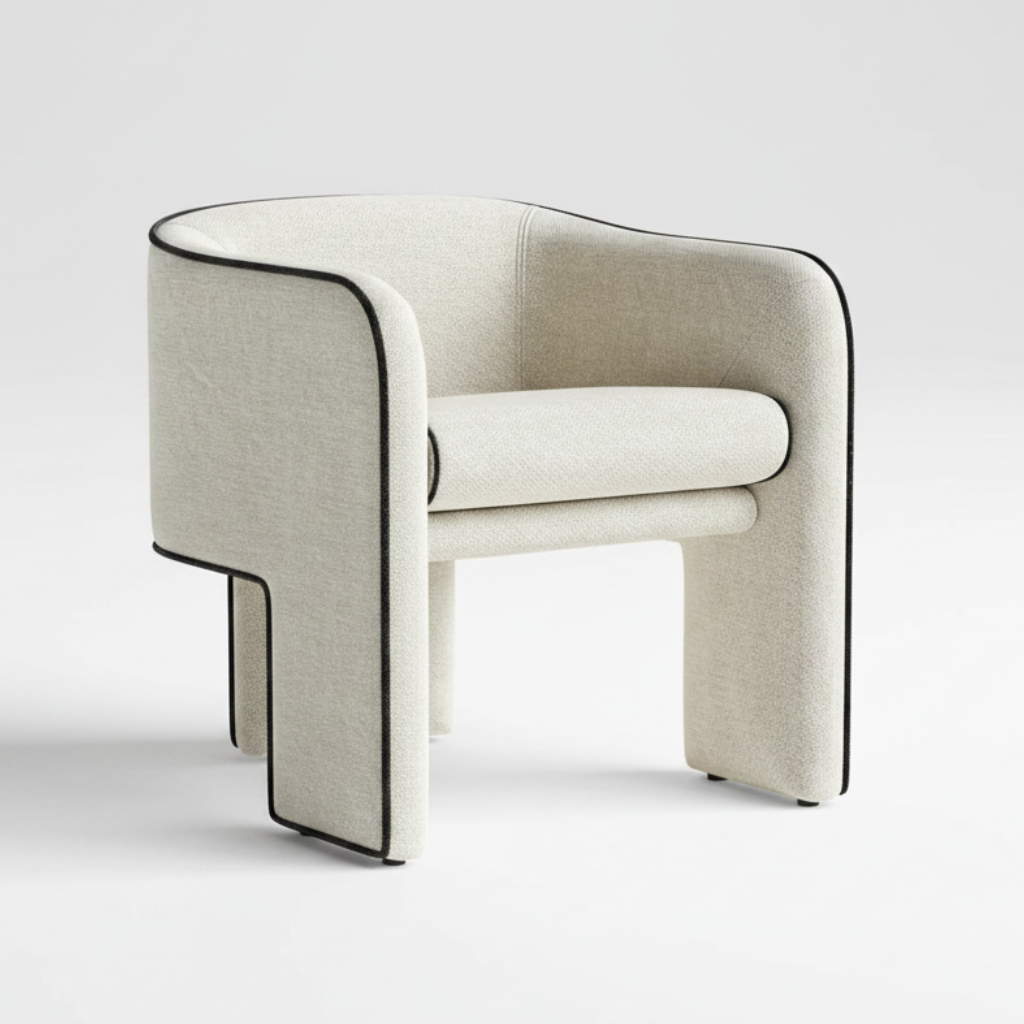 Blanc Contour Chair – side profile