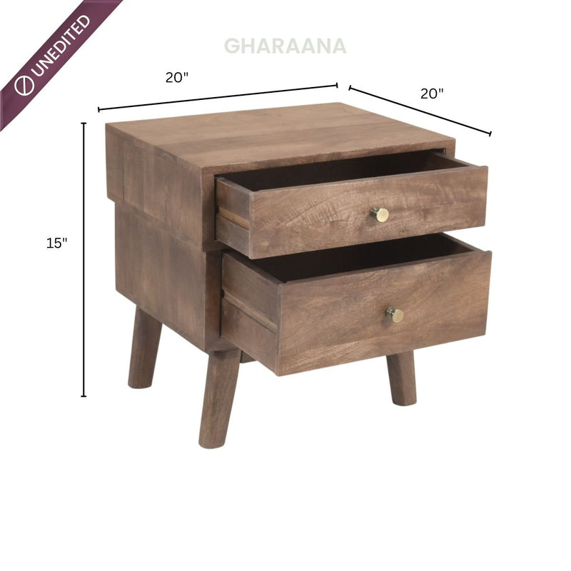 Harvey Wooden Bedside Table
