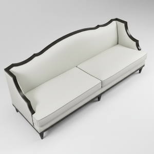 Ivory Silhouette Sofa — Scalloped Back, made to order by Wooden Empiro — view 4