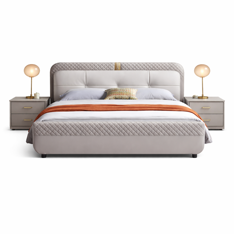 Urban Luxury Modern Upholstered Bed with a sturdy frame