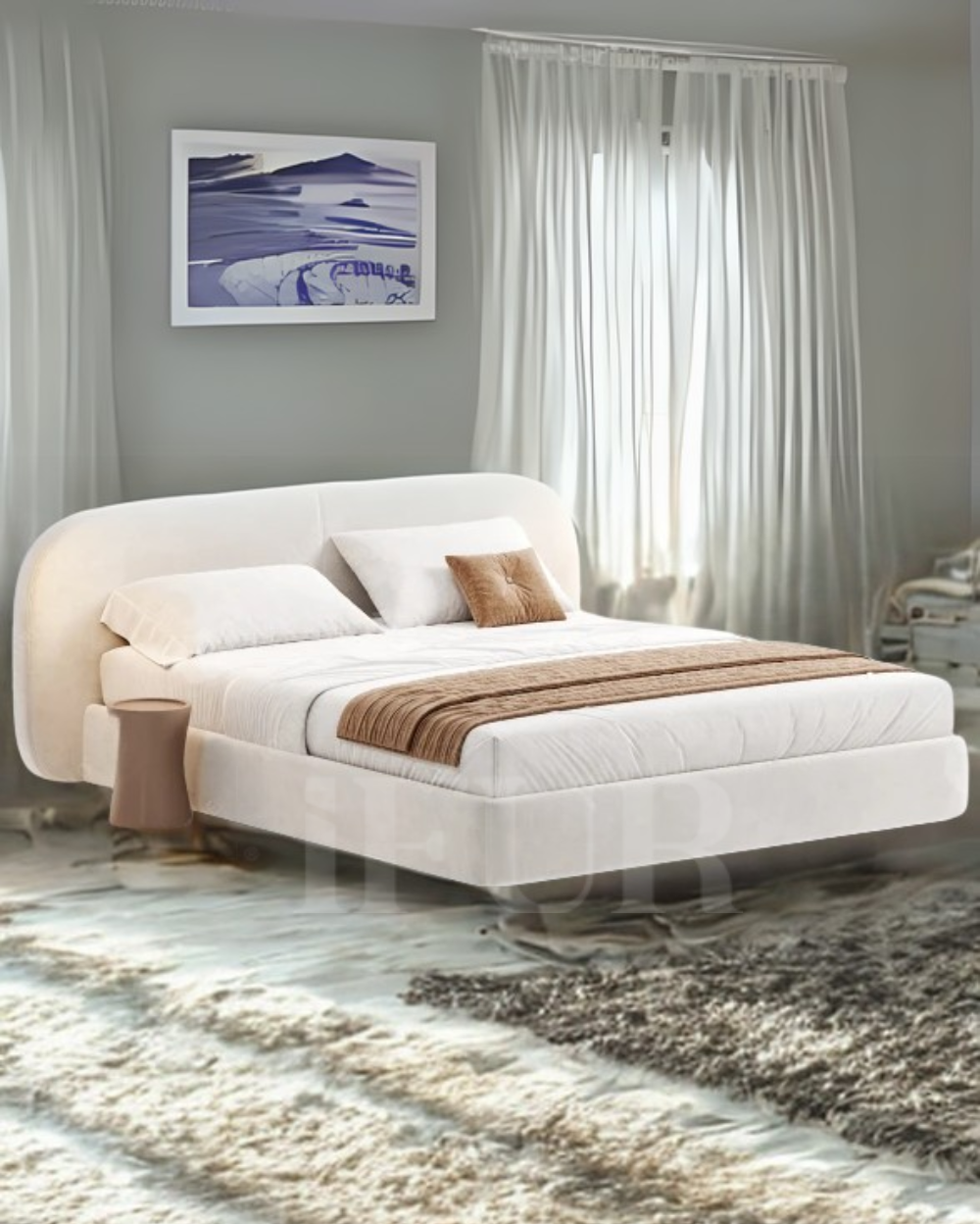 Calma Modern Upholstered Bed