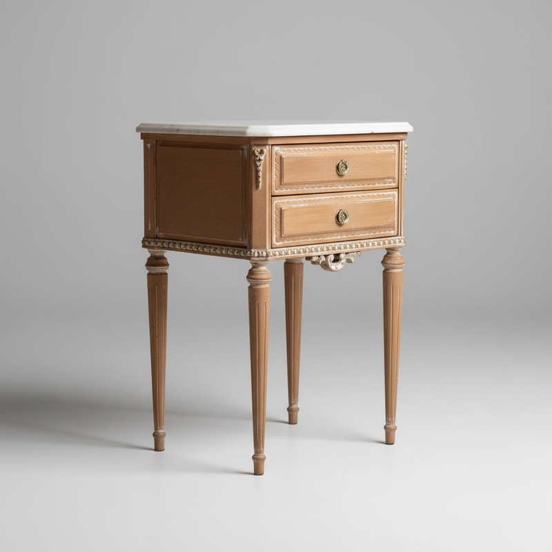 Bisque French Nightstand