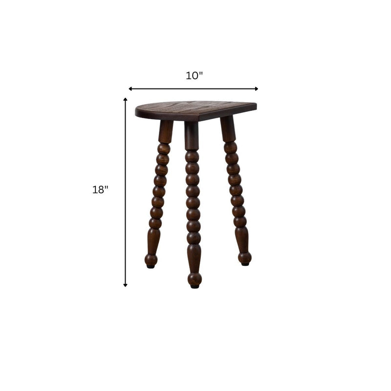 Swan Semi-circle Wooden Side Table