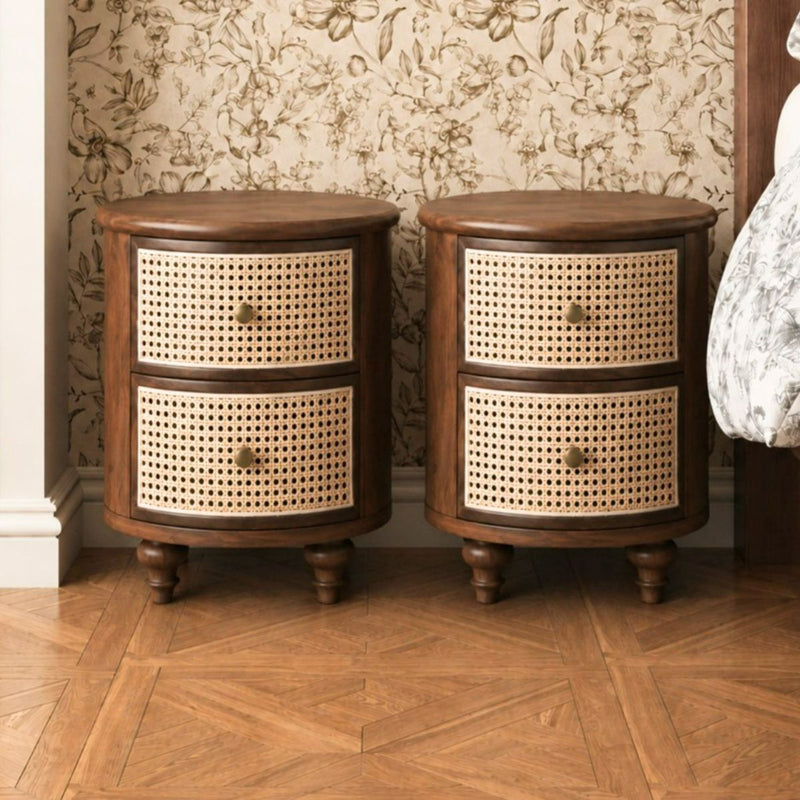 Aqua Wooden Bedside Table