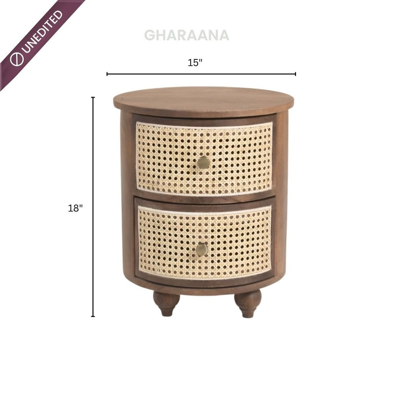 Aqua Wooden Bedside Table