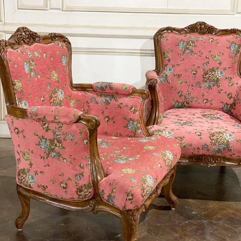Pair of armchairs with significant Louis XV features