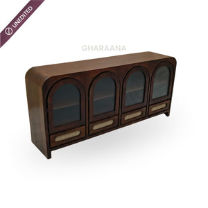 Vyut Wooden 70" Crockery Cabinet - Credenza Hutches - Gharaana