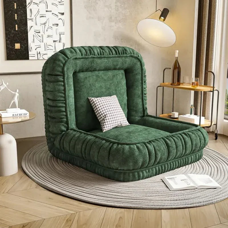 Sappty Accent Chairs in Dark Green, Adaptable Sofa Bed Lounger Chairs - Wooden Empiro
