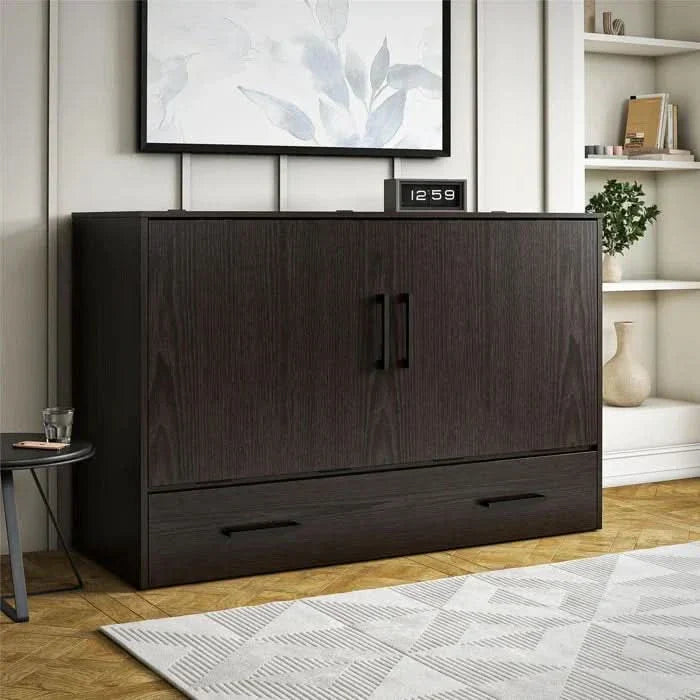 Queen Cabinet Bed With Storage Drawer - Craft Decor