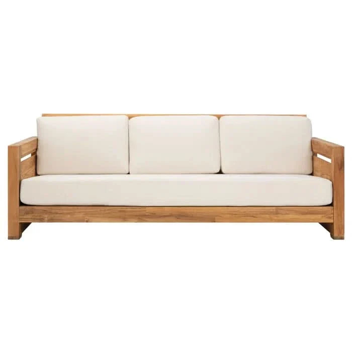Teak Outdoor Patio Sofa – Weather-Resistant Comfort