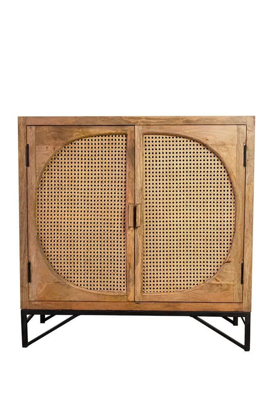 Hinaa Cane Two-Door Cabinet - Wooden Empiro