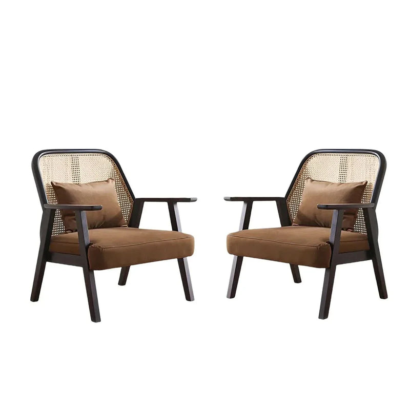 Genuine Rattan Woven Sofa – Handcrafted Octagonal Pattern (Set of 2)