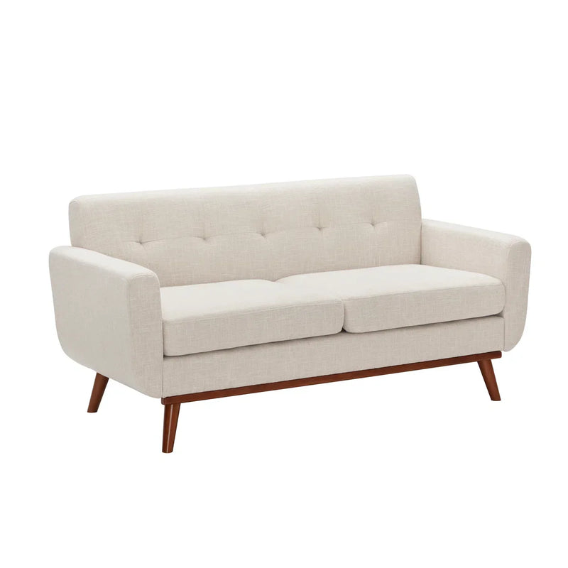 Keskate Square Arm Loveseat - Wooden Bazar