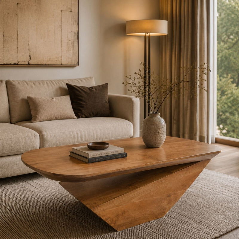 Gravity Modern Solid Wood Coffee Table - Small
