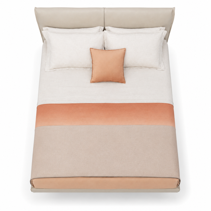 The Caldrisse Bed — Luxury Floating Upholstered Bed with Dual-Cushion Headboard