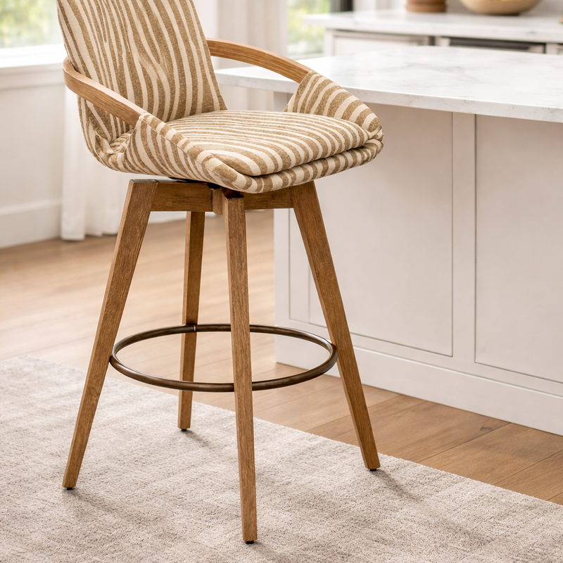 Hetch Wooden Swivel Counter Chair - Craft Decor
