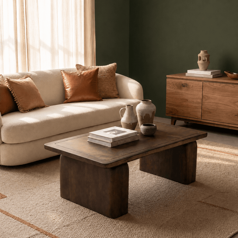 Jive Rectangular Top Solid Wood Center Table