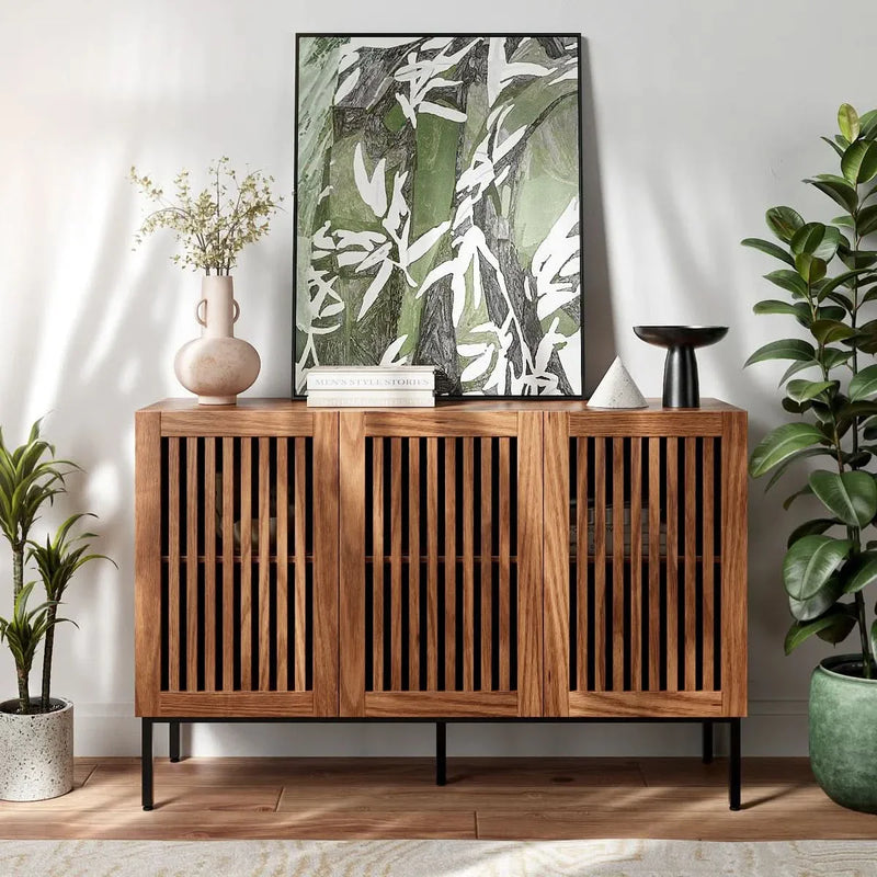 Modern Wooden Sideboard – Elegant Storage Cabinet for Living Room
