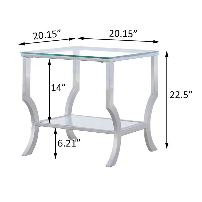 Waverlye Place Glass Top End Table