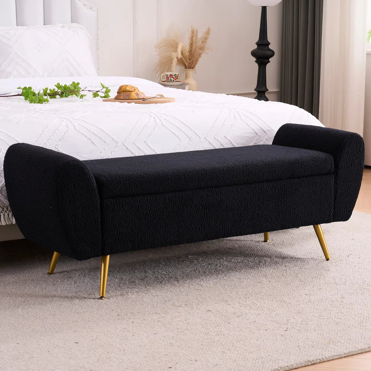 Storage Bench End of Bed Ottoman for King Size Bed - craft decor