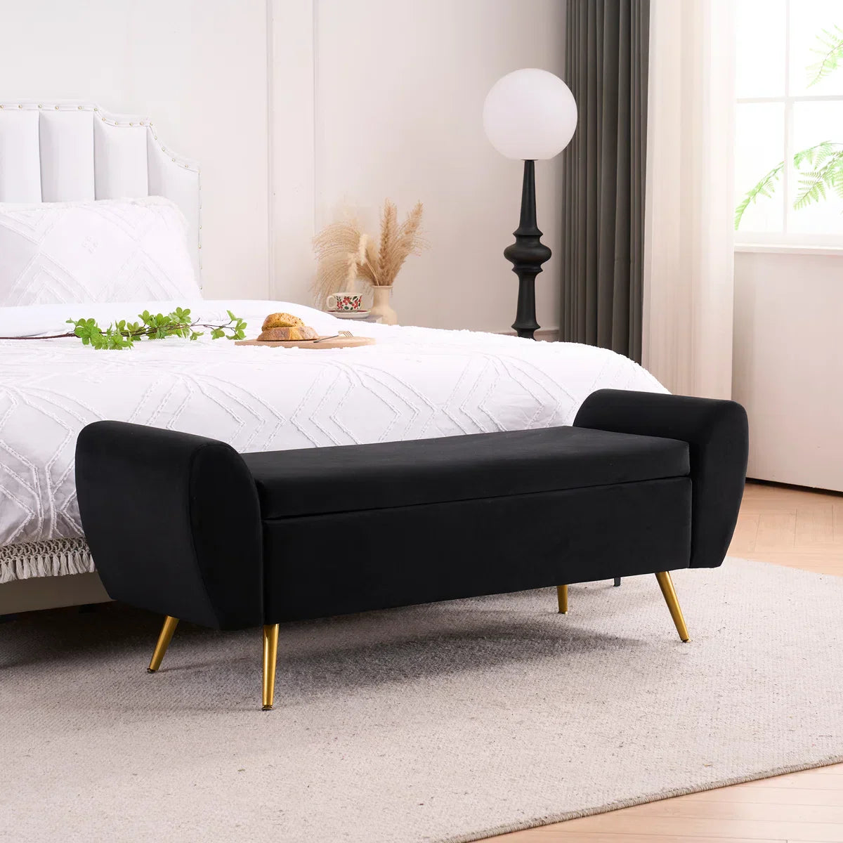 Storage Bench End of Bed Ottoman for King Size Bed - craft decor