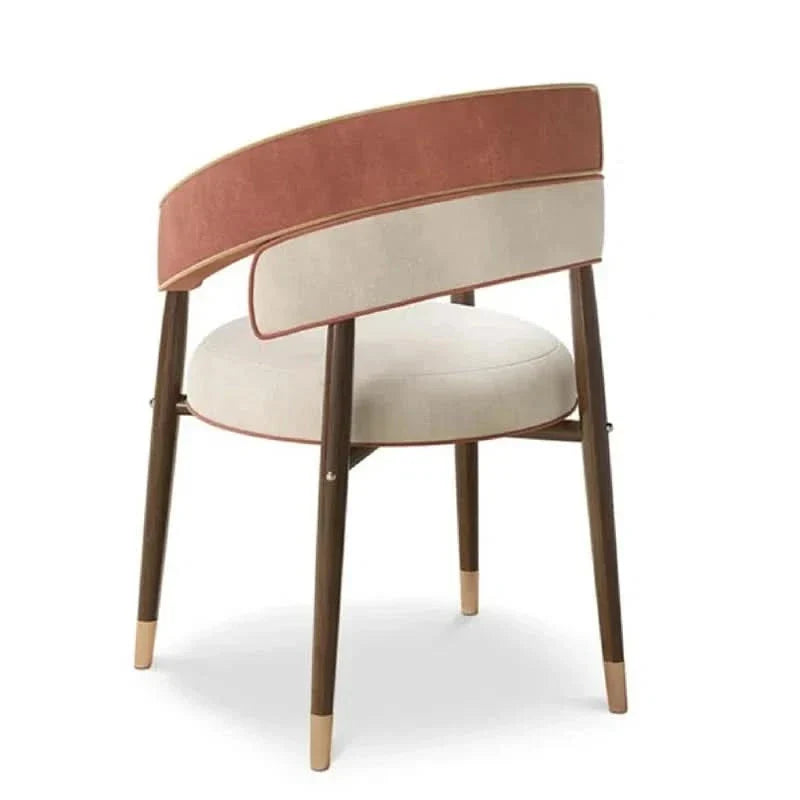Leminute Fabric Arm Chair Dining Chair - Wooden Empiro
