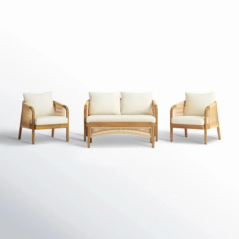 4 - Person Modular Patio Conversation Sets with Cushions