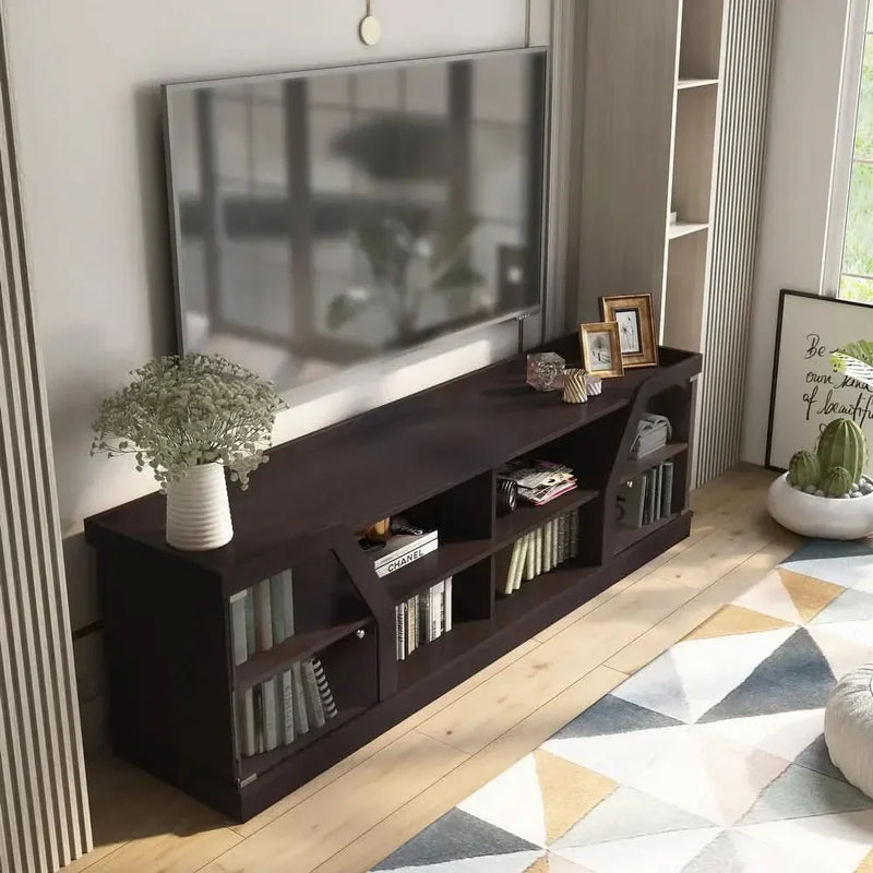 Livistor Contemporary Espresso 71-inch Multi-functional Storage TV Console