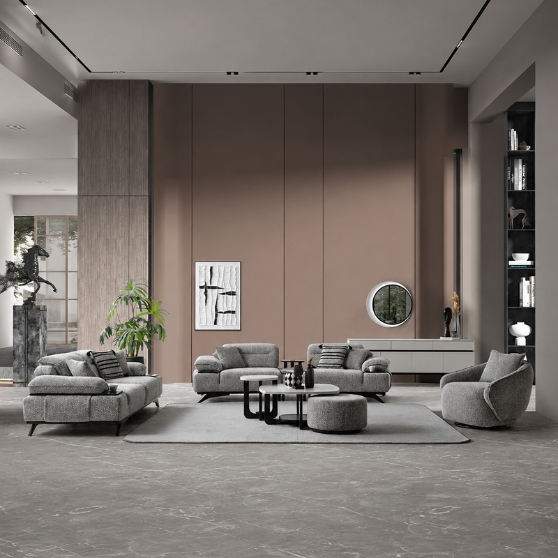 The Aurenza Sofa — Luxury Bouclé Fabric Sofa Set