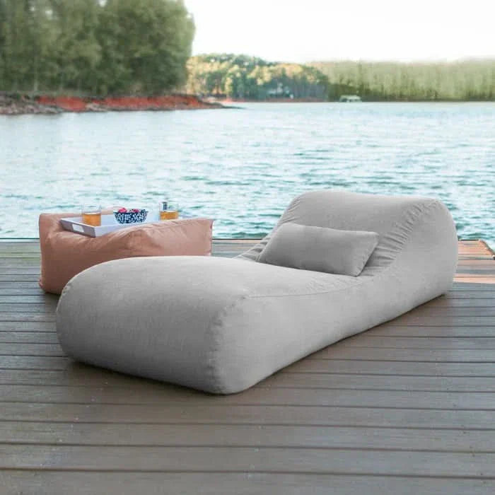 Jivankan  Outdoor Bean Bag Sun Lounger with Pillow