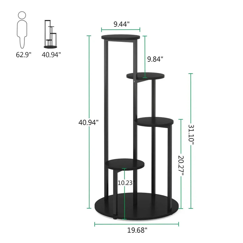 Round Multi-Tiered Plant Stand - Craft Decor