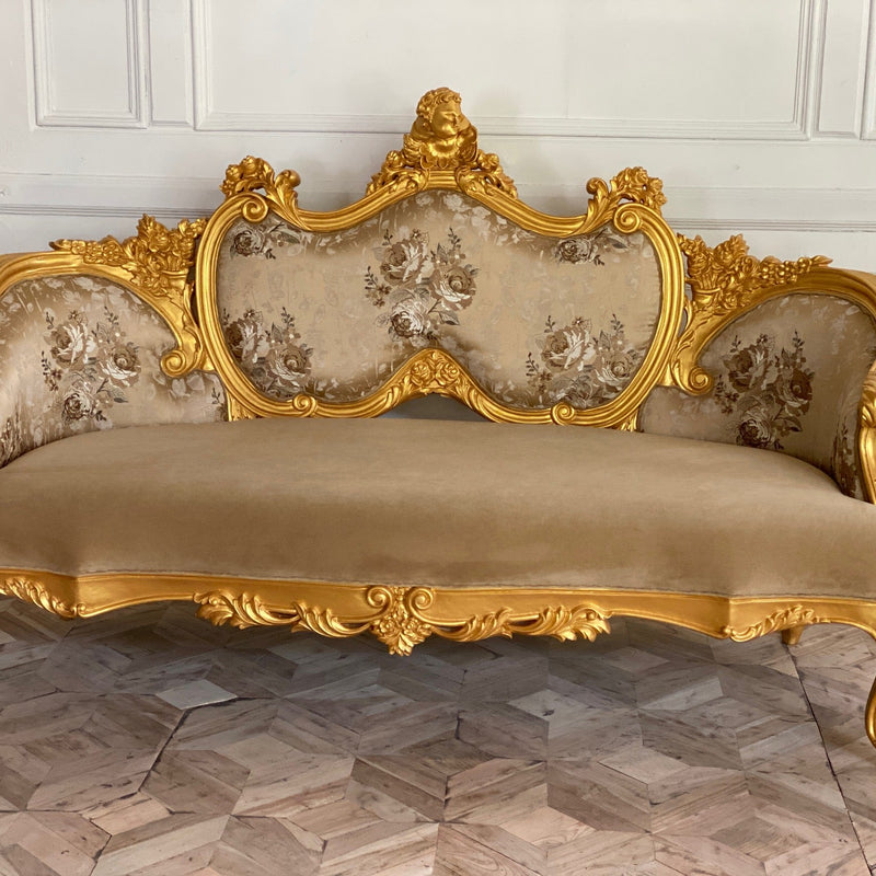 Louis XV sofa with cherub details