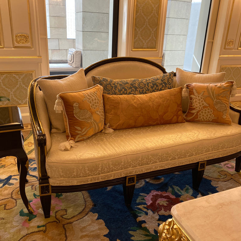 Sofa of simple Louis XVI sensibilities