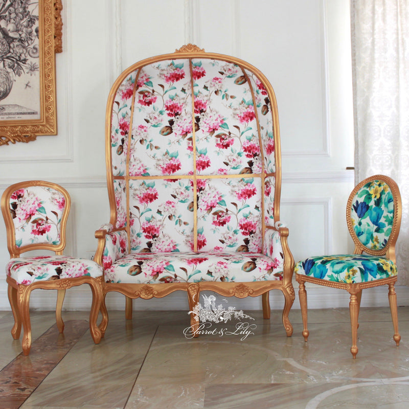 Balloon chair sofa inspired by Louis XV
